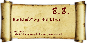 Budaházy Bettina névjegykártya