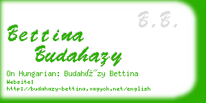 bettina budahazy business card